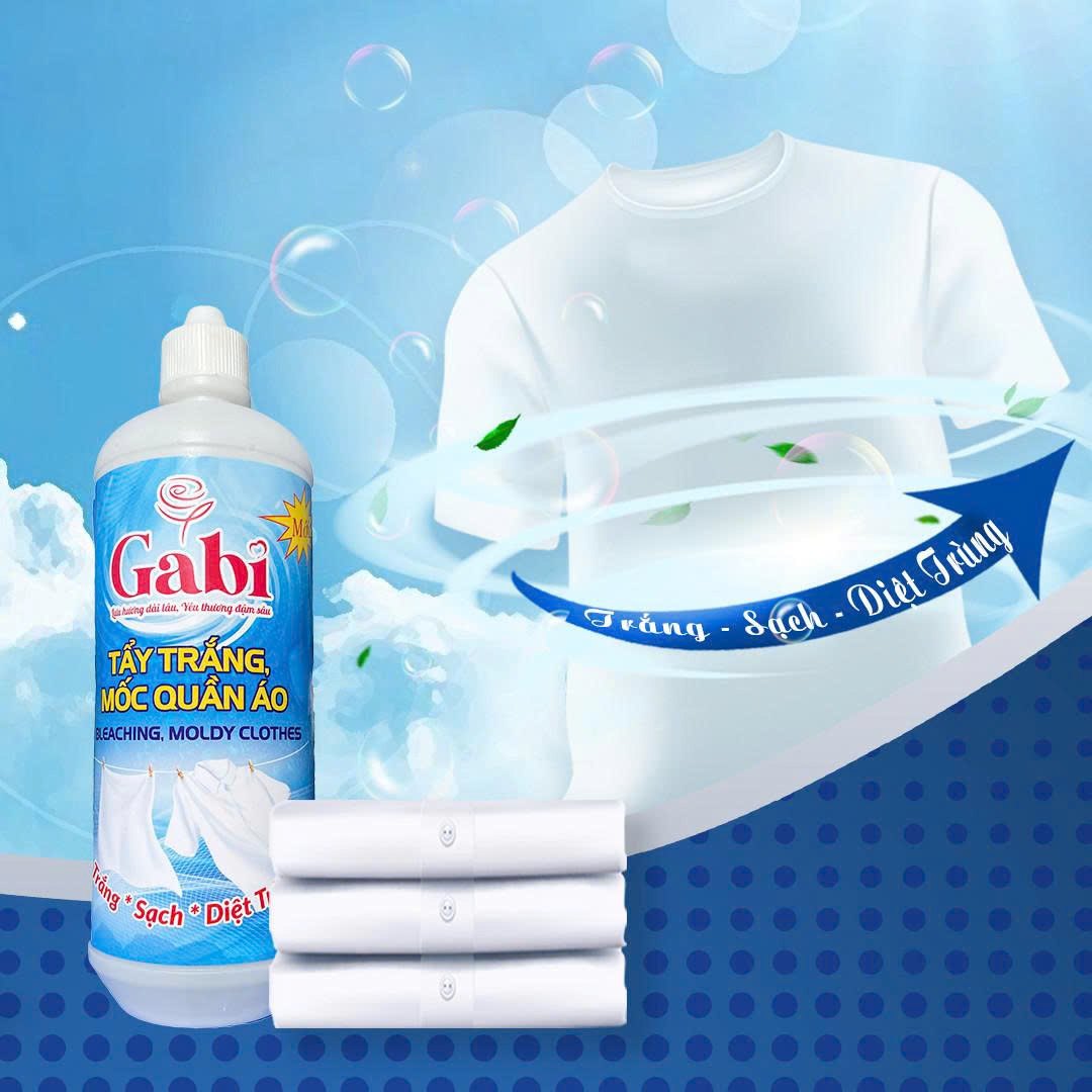 Tẩy trắng tẩy mốc quần áo Gabi