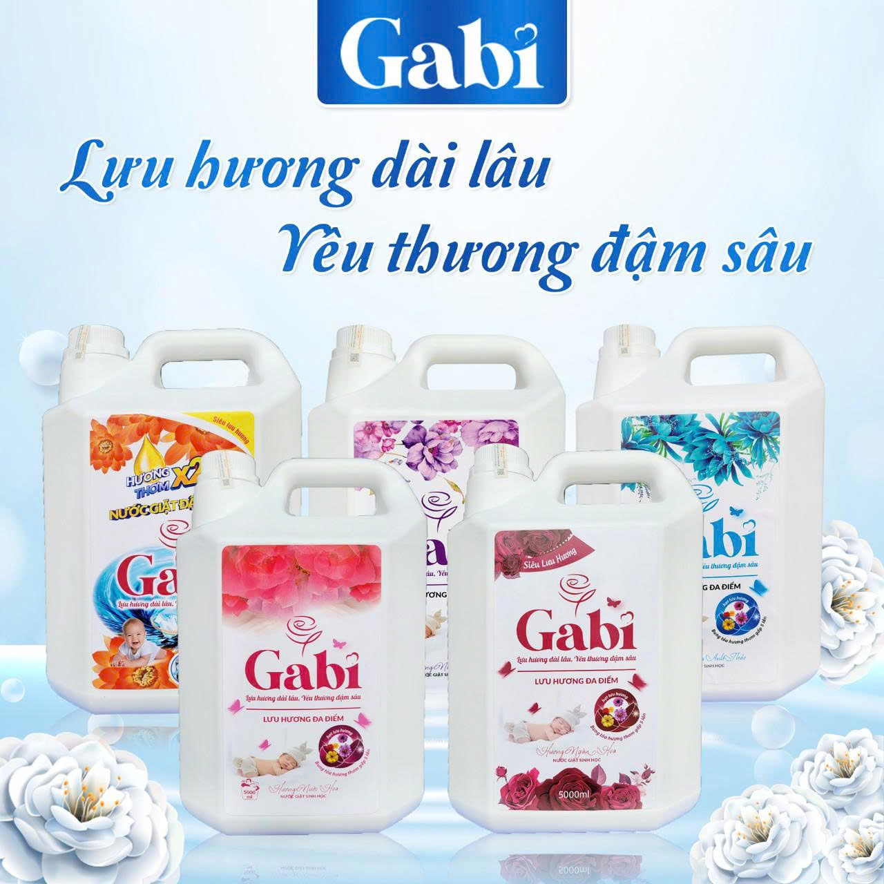 Nước giặt Gabi cao cấp /siêu lưu hương 5L
